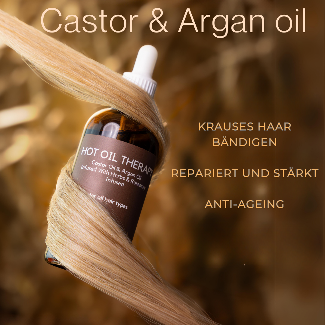 Hot Oil Haar Therapie mit Rosmarin & Rizinusöl