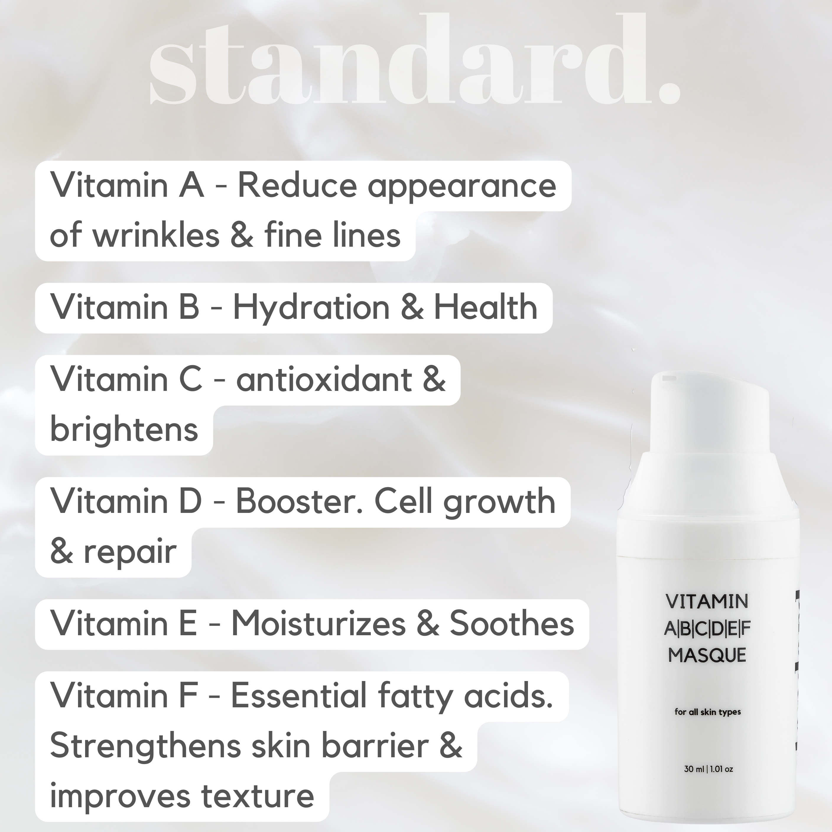 Vitamin A|B|C|D|E|F Maske