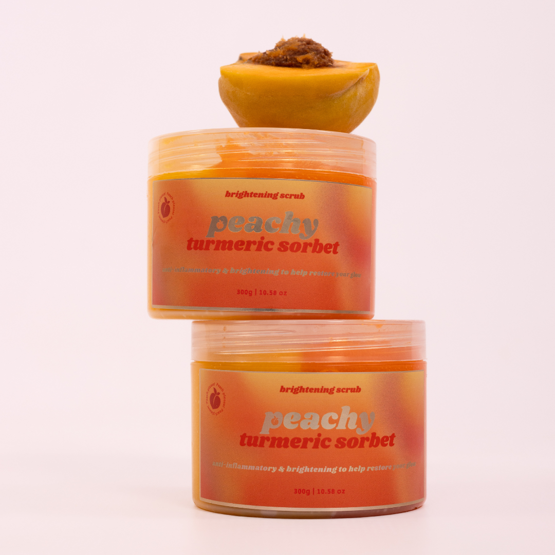 Kurkuma- und Pfirsich Glowy Duo Scrub