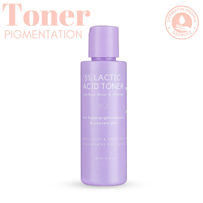 AHA 5% Lactic Acid Toner mit Rosenwasser