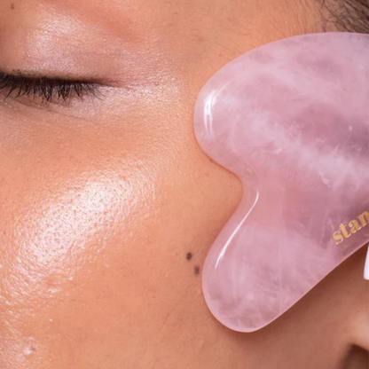 Gua Sha Rosenquarz Gesichtsmassagestein