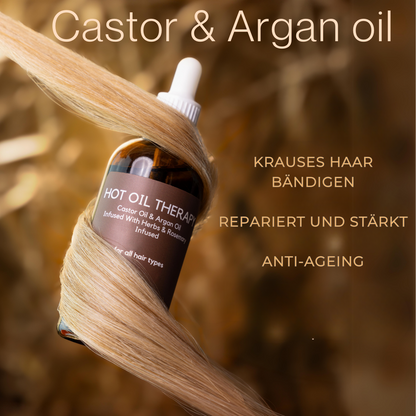 Hot Oil Haar Therapie mit Rosmarin &amp; Rizinusöl