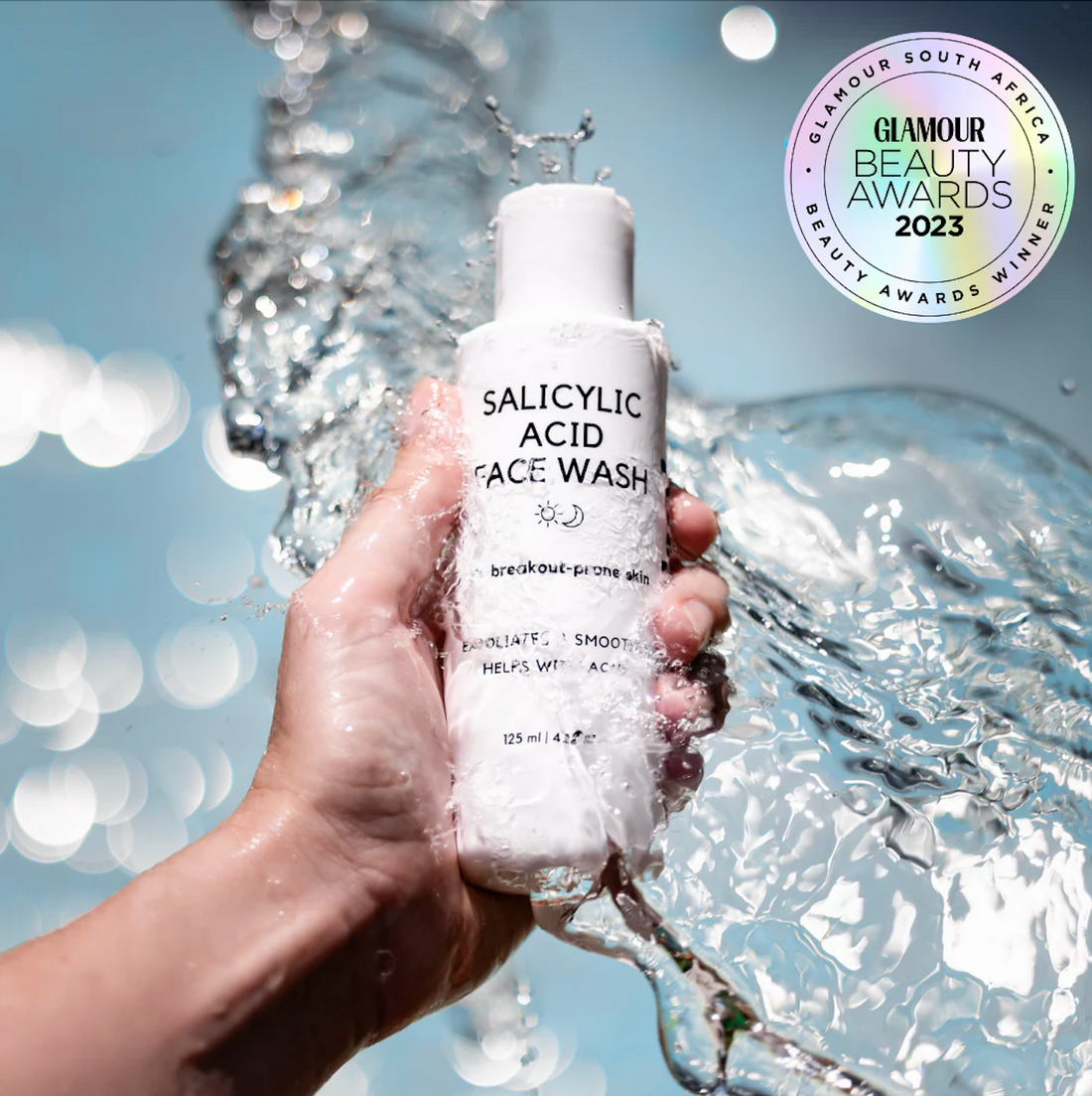 Facial cleansing wash gel with salicylic acid - for daily use